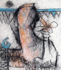 A. S. Rind, 14 x 12 Inch, Mixed Media On Board, Figurative Painting, AC-ASR-445
